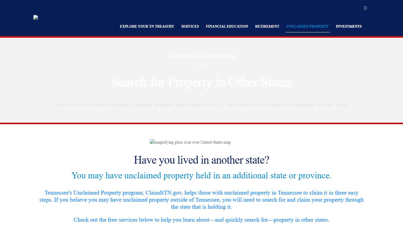 Search for Property in Other States