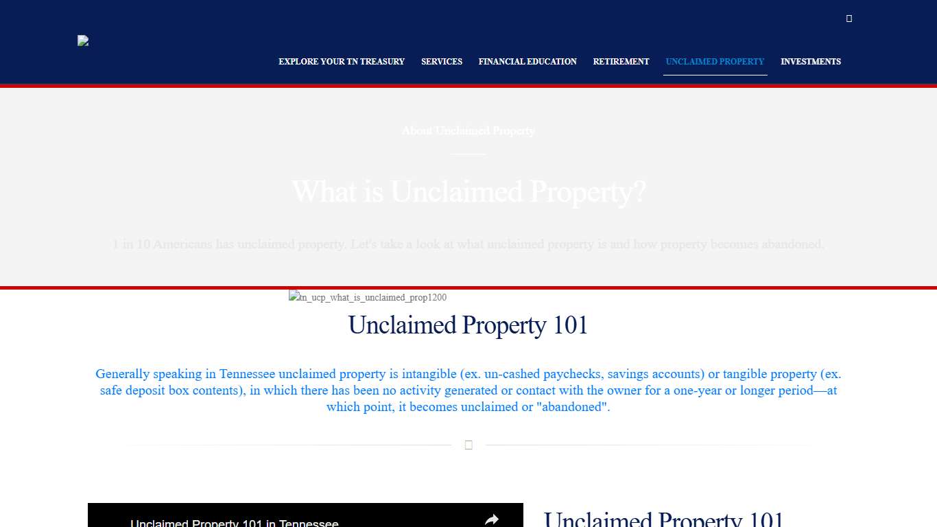 What is Unclaimed Property?